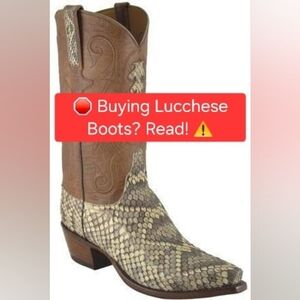 Lucchese Exotic Cowboy Boots.. READ!